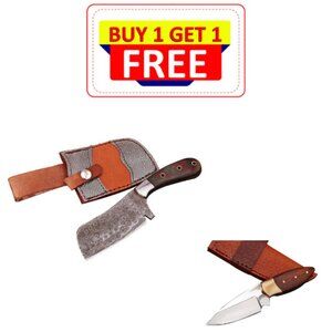 Damascus Handmade Kitchen knife One Get One Free Stainless steel Cooking Knife